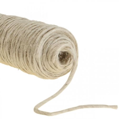 Article Ruban de jute cordon déco jute naturel blanchi 2mm 150m