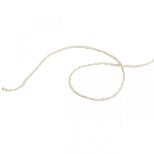 Article Cordon de jute, cordon de jute naturel coloris naturels, blanchi Ø3mm L200m