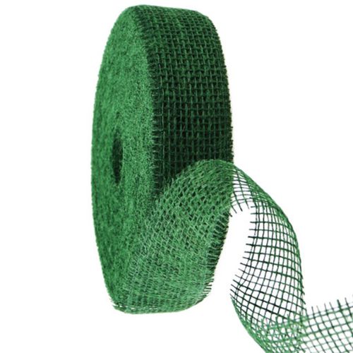 Ruban de jute vert foncé, 5 cm de large, 40 m de long acheter | Floristik24.fr