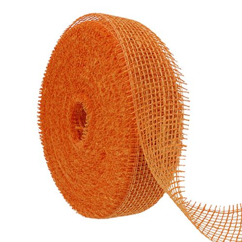 Ruban de jute, orange clair, 5 cm de large, 40 m de long acheter | Floristik24.fr