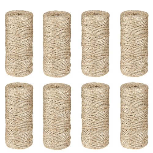 Article Fil de jute cordon de jute naturel 2 mm 50 m par rouleau × 8 pièces