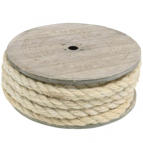 Article Cordon de jute crème cordon décoratif en fibre naturelle de jute 8mm 7m