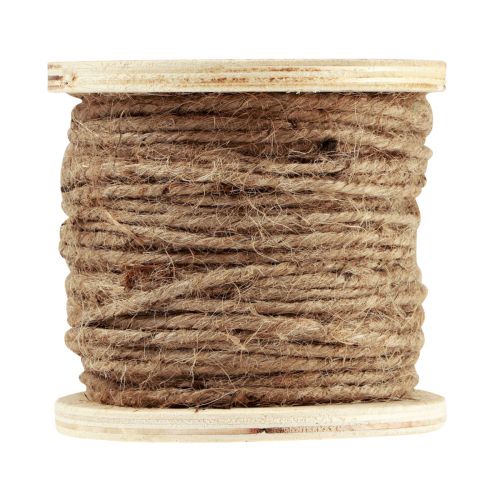 Article Cordon de jute ruban de jute sur bobine en bois décoration jute naturel 130g