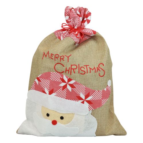 Sac en jute, sac en jute Noël, sac cadeau grand 50