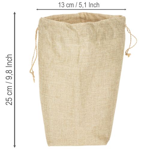Sac en jute 13,5 × 11 cm H 25 cm | Floristik24.fr