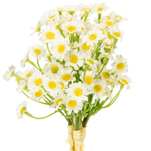 Camomille artificielle en bouquet de fleurs pour une décoration naturelle et facile d'entretien, 28 cm, 3 pièces