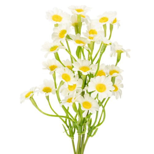 Article Camomille artificielle en bouquet de fleurs pour une décoration naturelle et facile d'entretien, 28 cm, 3 pièces