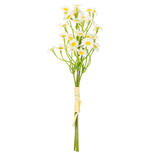 Article Camomille artificielle en bouquet de fleurs pour une décoration naturelle et facile d'entretien, 28 cm, 3 pièces