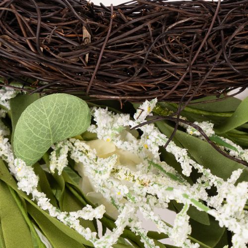 Article Couronne de marguerites artificielles, aspect naturel et résistante, pour la décoration de portes et de murs, 55 cm