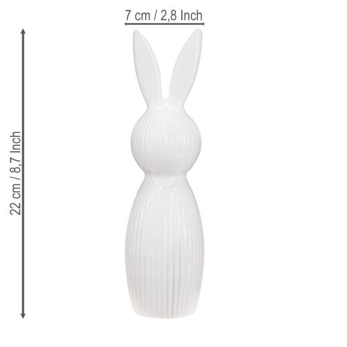 Article Figurine de lapin simple, objet décoratif pour compositions printanières modernes, 22 cm, lot de 2