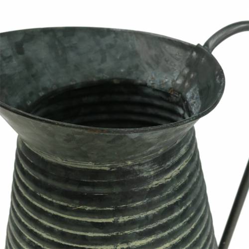 Floristik24 Arrosoir décoratif zinc gris noir lavé Ø18cm H26cm