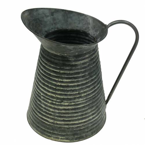 Floristik24 Arrosoir décoratif zinc gris noir lavé Ø18cm H26cm
