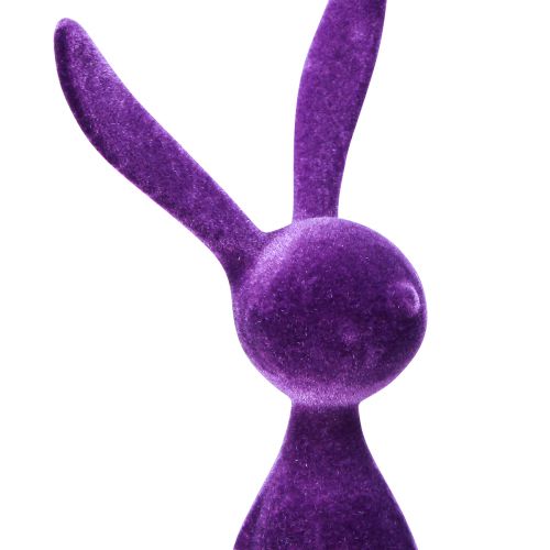 Floristik24 Lapin de Pâques Edge Sitter Bunny floqué violet – 2e choix – Lilas 36 cm 3 pièces