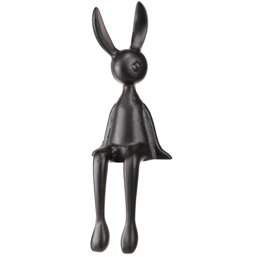 Floristik24 Tabouret Edge lapin lapin de Pâques métal noir 12×11×34cm