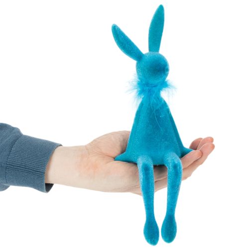 Article Décoration de Pâques, lapin à poser sur une étagère, idéal pour une charmante décoration de table printanière, 27 cm, lot de 2