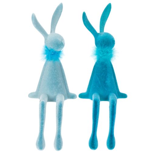 Floristik24 Lapin décoratif mignon pour Pâques, à poser sur un rebord de fenêtre, 36 cm, lot de 2