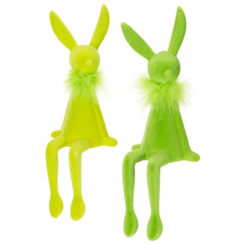 Floristik24 Décoration de Pâques : Lapin assis en plastique, 27 cm, lot de 2.