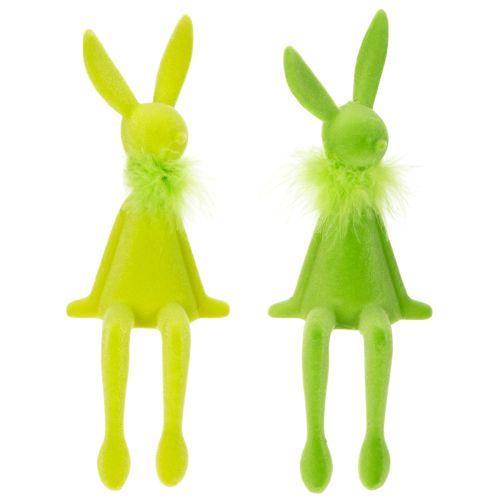 Article Décoration de Pâques : Lapin assis en plastique, 27 cm, lot de 2.
