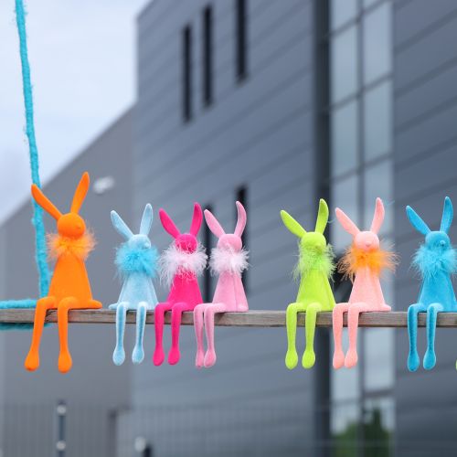 Article Lapins de Pâques à poser sur une étagère, décoratifs pour le salon, décoration de Pâques, à asseoir, 36 cm, lot de 2