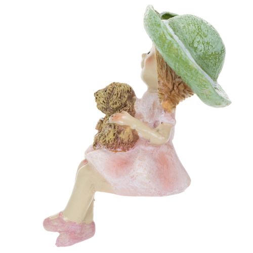 Tabouret Edge fille souriante avec chien Ø4,5cm H9,5cm | Floristik24.fr
