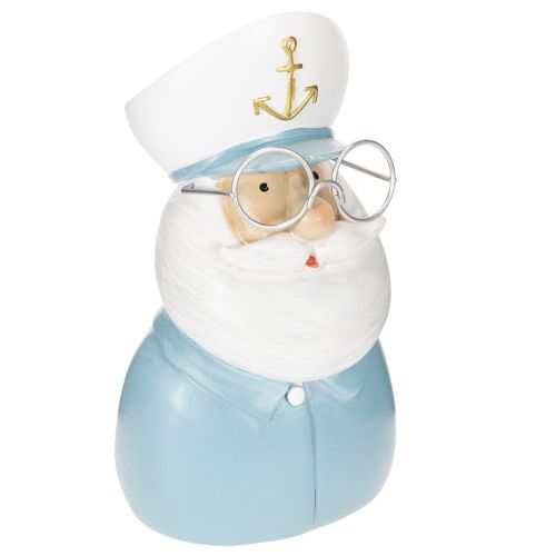Figurine décorative capitaine marin en résine 16 cm
