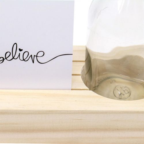 Article Porte carte bois Porte photo bois mini vase 25×7.5×12cm