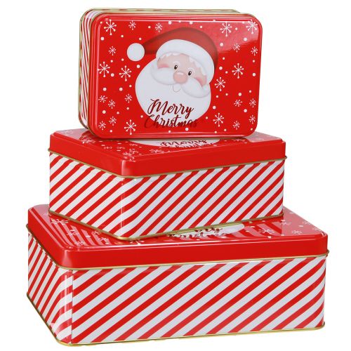 Floristik24 Boîtes à biscuits Noël Joyeux Noël L12-19cm Lot de 3