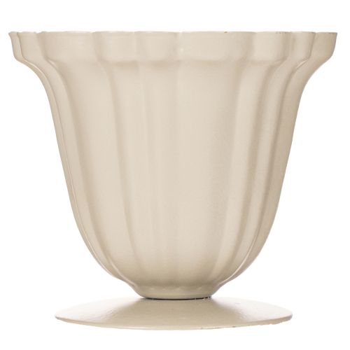 Petite coupe décorative en métal crème 10 cm | Floristik24.fr
