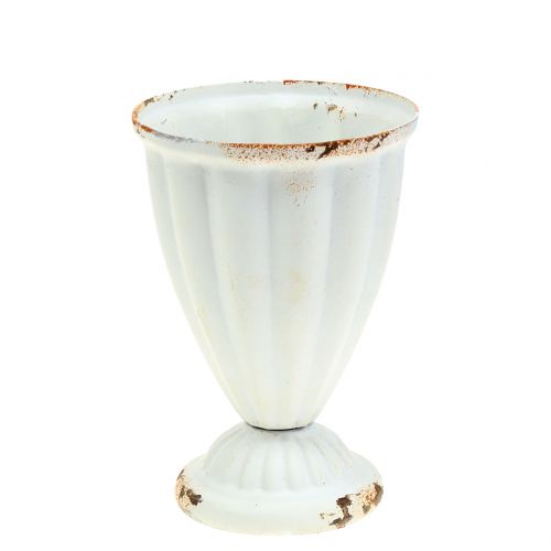 Calice à l&#39;ancienne blanc Ø9cm H12.6cm