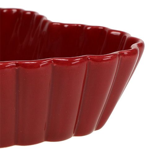Floristik24 Bol céramique en forme d’un cœur 18cm Rouge 2P
