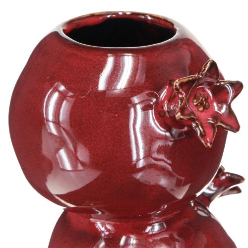 Article Vase en céramique vase à fleurs de grenade rouge foncé H23,5cm
