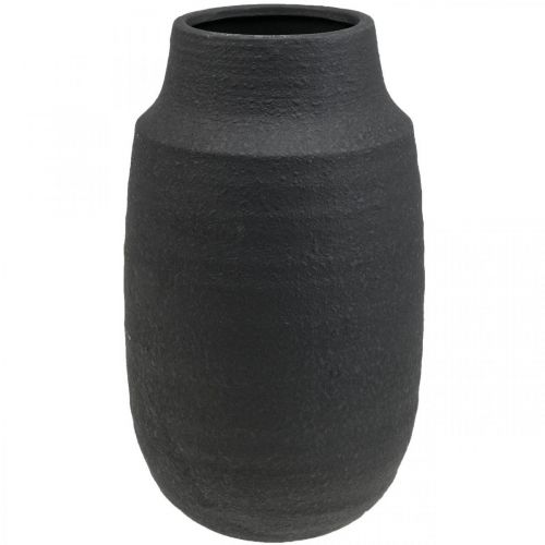 Vase Céramique Vase Fleur Noir Vases Décoratifs Ø17cm H34cm