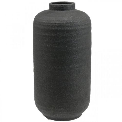 Ensemble De 2 Vases En Céramique Noir Mat - Déco Moderne Pour Salon, Table à Manger, Bibliothèque - Style Minimaliste
