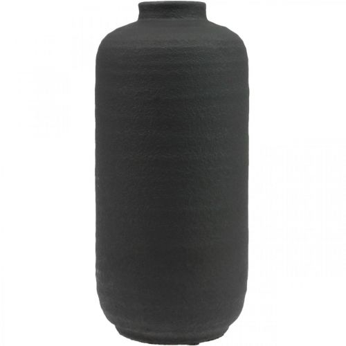 Floristik24 Vase Céramique Noir Vases Décoratifs Rustique Ø15.5cm H34cm