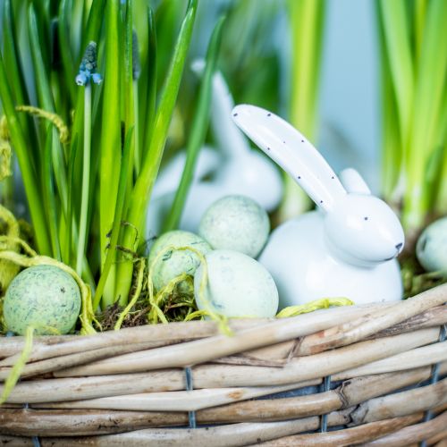 Floristik24 Lapin en céramique blanc 8,5 cm 4pcs