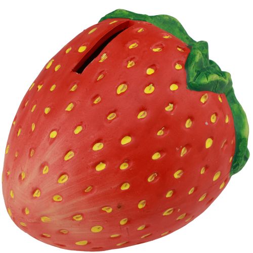 Floristik24 Tirelire en céramique décoration fraise 17 × 13,5 × 13,5 cm