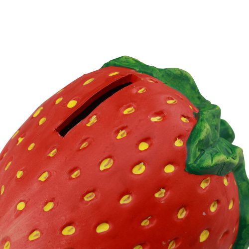 Floristik24 Tirelire en céramique décoration fraise 17 × 13,5 × 13,5 cm