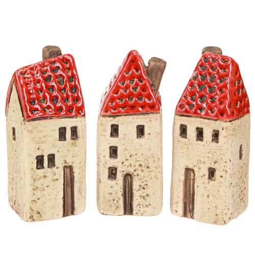 Article Maisons en céramique, petites maisons décoratives, décoration d&#39;automne, H8cm, 6 pièces
