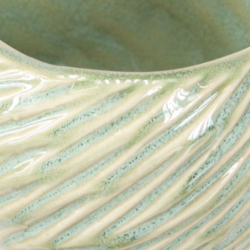 Article Bols en céramique au design spirale vert Ø9cm H7cm 4pcs