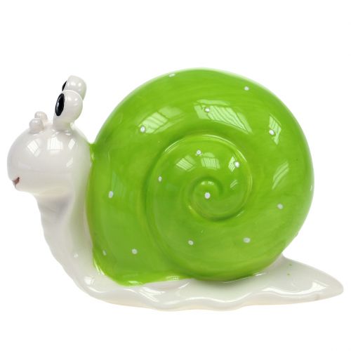 Floristik24 Escargot en céramique 12cm vert 4pcs