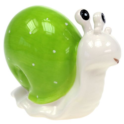 Floristik24 Escargot en céramique 12cm vert 4pcs