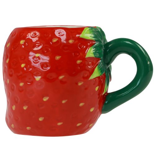 Coupelle en céramique fraise à planter 10cm Ø6,5cm