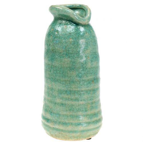 Floristik24 Vase en céramique bleu antique H21cm
