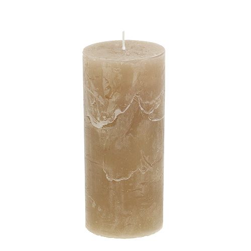 Floristik24 Bougie marron clair 60mm x 140mm 8pcs