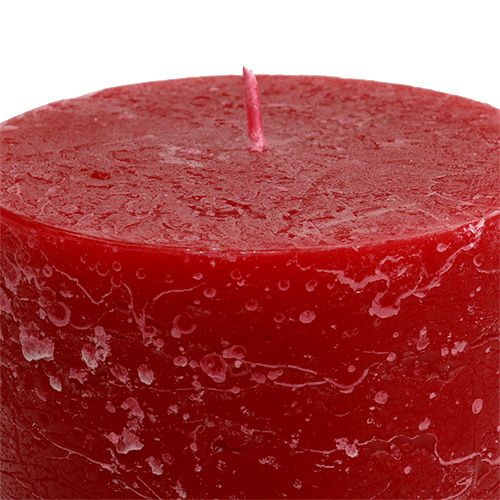 Article Bougie rouge 85mm x 200mm bougie pilier couleur unie 2 pcs