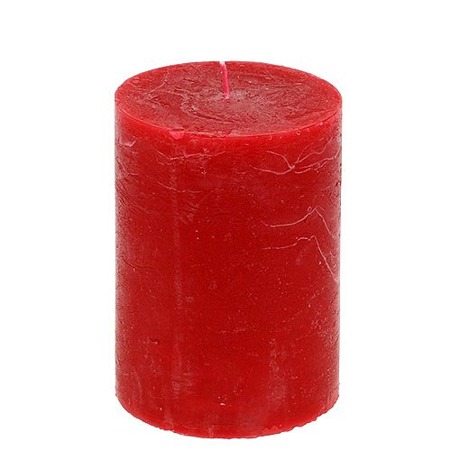 Bougie rouge 85mm x 120mm teinte 4pcs