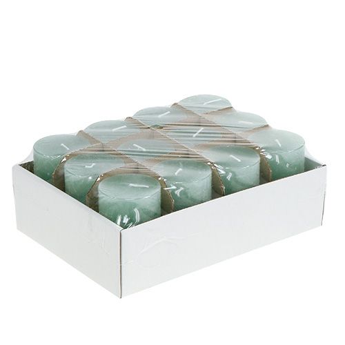 Floristik24 Bougie de Noël jade 50mm x 100mm 12pcs