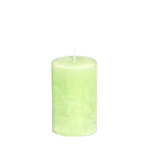 Bougie vert citron​​​​​​​ couleur unie 60mm x 80mm 4 pcs