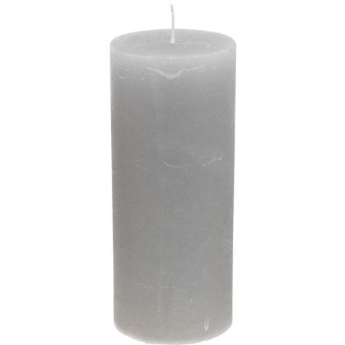 Bougies piliers de couleur gris clair 85 × 200mm 2pcs
