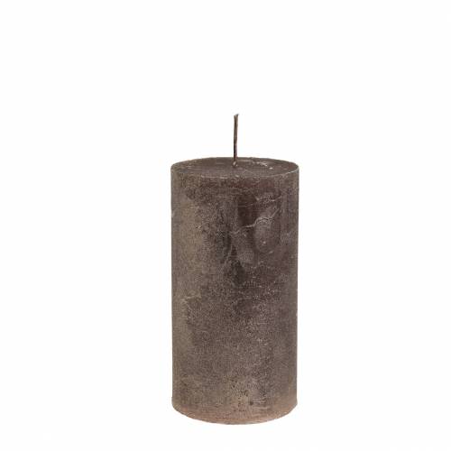 Bougies uni cuivre métallisé 50×100mm 4pcs